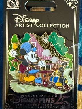 Disney Artist Collection Mickey Mouse Train Enamel Pin - Multi